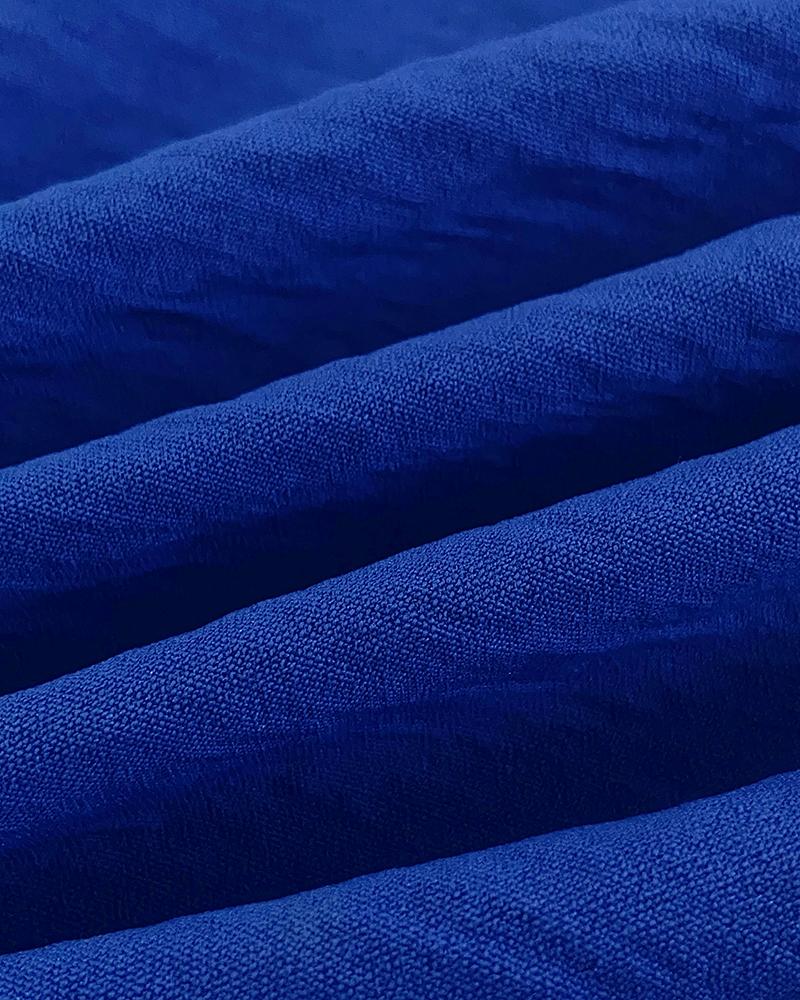 Halter Sleeveless A Line Dress Casual Ruffles Side Slit Maxi Dress