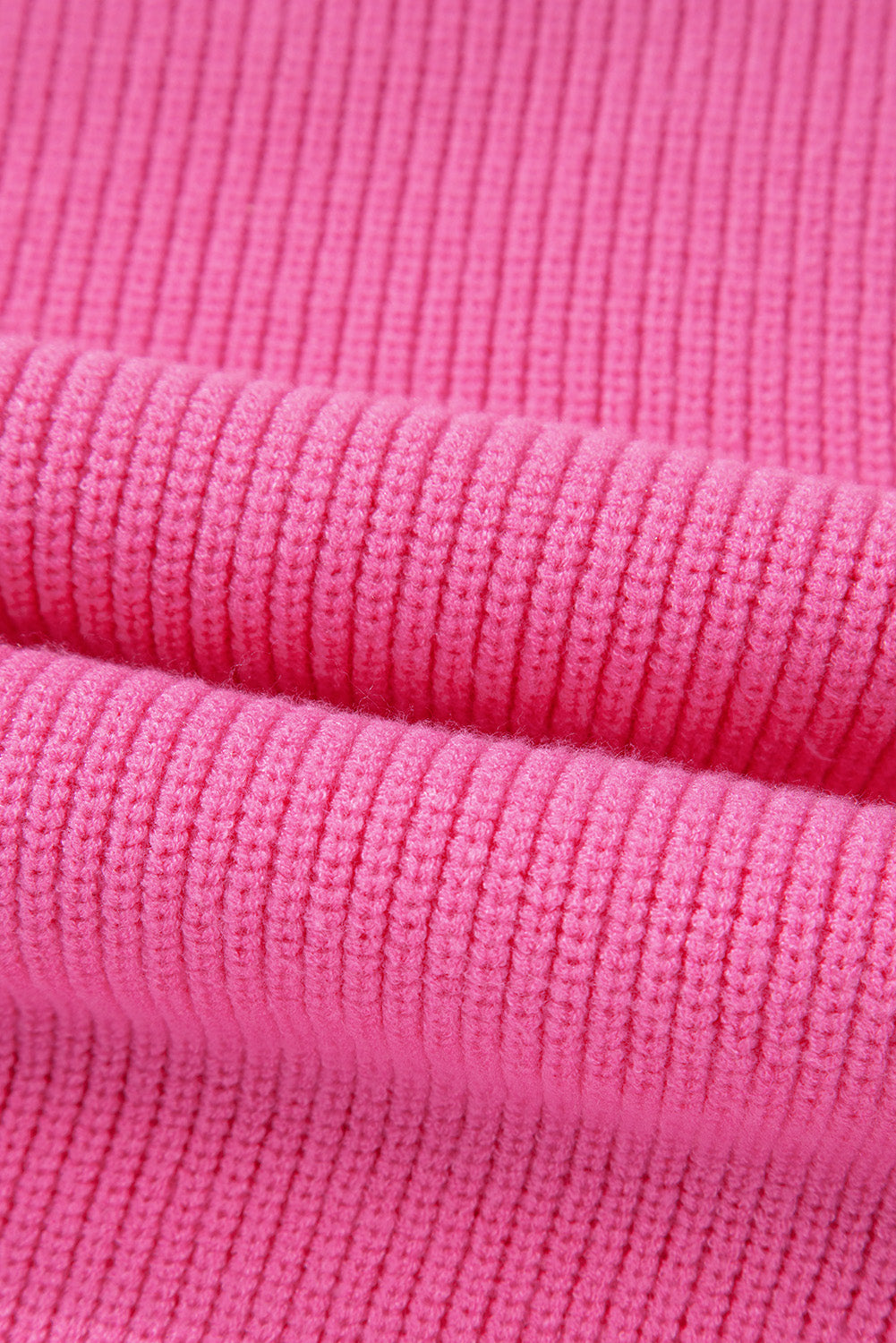 Bright Pink Western Horse Embroidered Round Neck Sweater Tee