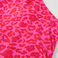 Rose Leopard Drawstring Side Tankini 2pcs Swimsuit