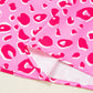 Pink Leopard V Neck Loose Short Sleeve Top