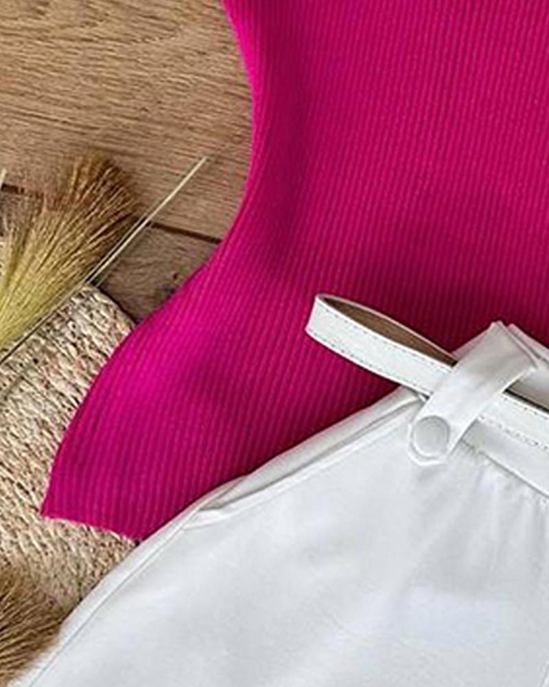 Floral Pattern Beaded Rhinestone Tank