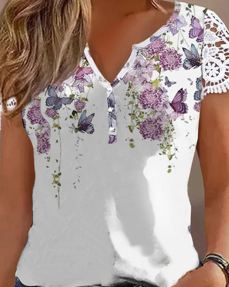 Floral Print Sleeveless Casual Tank Top