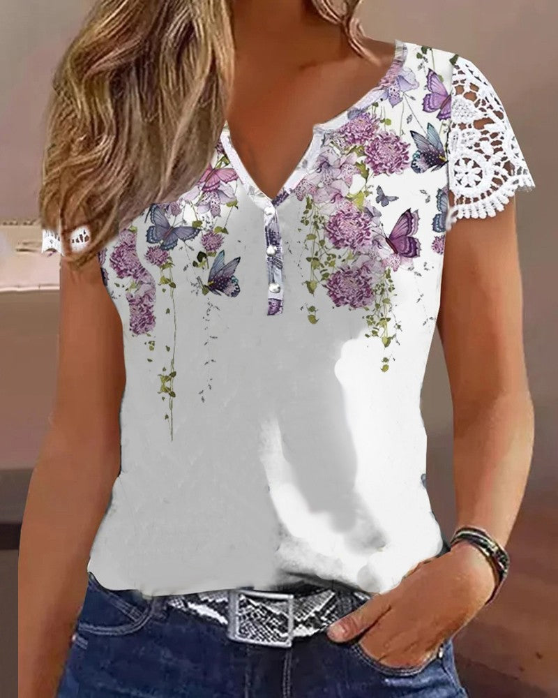Floral Print Sleeveless Casual Tank Top