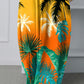 Ombre Tropical Print Spaghetti Strap Casual Dress