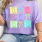 Wisteria Bunny Bow Plaid Print Easter Fashion Tee