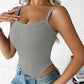 U Neck Sleeveless Ribbed Bodysuit