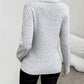 Shawl Collar Button Decor Knit Sweater