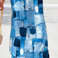 Denim Look Print Sleeveless Casual Maxi Dress