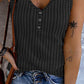 V Neck Sleeveless Ribbed Tank Top