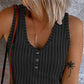 V Neck Sleeveless Ribbed Tank Top