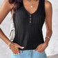 V Neck Sleeveless Ribbed Tank Top