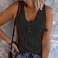 V Neck Sleeveless Ribbed Tank Top