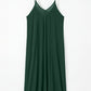 Duffel Green Spaghetti Straps Pocketed Slouchy Maxi Dress