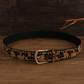 Chestnut Leopard Print Rivet PU Leather Belt