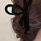 Black Bow Knot Velvet Large Hair Clip