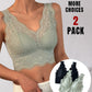 2 Pack Lace Scallop Trim V Neck Crop Tank Top