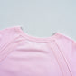 Pink Hugs and Kisses Pop Up Embroidered Raglan Sleeve Sweatshirt