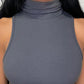 Turtleneck Sleeveless Skinny Bodysuit