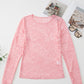 Blossom Floral Lace Sheer Long Sleeve Top