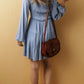Ashleigh Blue Long Sleeve V Neck Smocked Tiered Mini Dress
