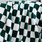 Dark Green Checkerboard Printed Soft Throw Blanket 120*200cm