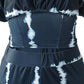 Tie Dye Print Corset Design Crop Top & Shorts Set