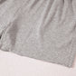 Gray Solid Color Loose Tee 2 Piece Shorts Set