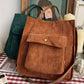 Chestnut Detachable Shoulder Strap Large Corduroy Bag