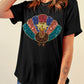 Black Glitter Turkey Graphic Thanksgiving T Shirt