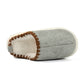 Medium Grey Thick Sole Plush Lined Home Slippers