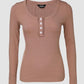 Button Detail Long Sleeve Top
