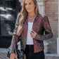 Sparkly Sequin Open Front Puff Sleeve Blazer Coat