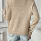 Khaki Star Pattern Drop Shoulder Plus Size Sweater