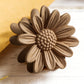 Camel Boho Daisy Flower Frosted Hair Clawclip