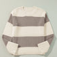 Simply Taupe Colorblock Loose Pullover Sweater