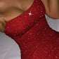 Chain Strap Glitter Bodycon Dress