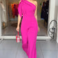 One Shoulder Tied Detail Bowknot Jumpsuit