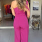 One Shoulder Tied Detail Bowknot Jumpsuit