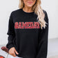 Black Sequined GAME DAY Rugby Football Season Sweatshirt