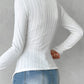 V Neck Overlap Asymmetrical Long Sleeve Top