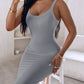 Spaghetti Strap U Neck Casual Maxi Dresses Slim Fit Cami Dress Party Club Bodycon Dress
