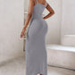 Spaghetti Strap U Neck Casual Maxi Dresses Slim Fit Cami Dress Party Club Bodycon Dress