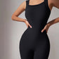 Seamless Square Neck Sleeveless Tank Top Tummy Control Bodysuit Romper