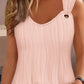Eyelet V Neck Textured Tank Top