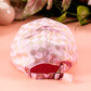 Light Pink Checkered Print Adjustable Baseball Cap