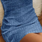 Criss Cross Hollow Out Ribbed Mini Dress
