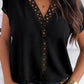 Hollow Out Short Sleeve Casual Top