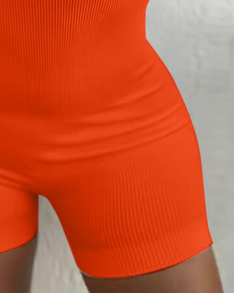 U Neck Sleeveless Romper