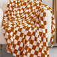 Chestnut Checkerboard Printed Soft Throw Blanket 120*200cm