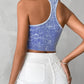 3 Pack Racer Back Textured Crop Tank Top